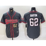 Men's Tampa Bay Buccaneers #62 Graham Barton Grey Cool Base Stitched Baseball Jerseys