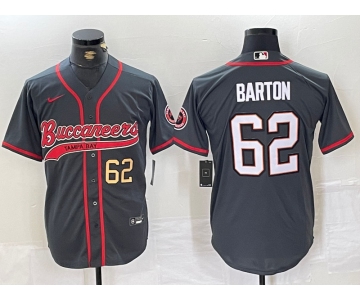 Men's Tampa Bay Buccaneers #62 Graham Barton Grey Cool Base Stitched Baseball Jerseys