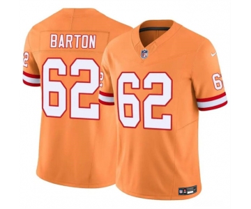 Men's Tampa Bay Buccaneers #62 Graham Barton Orange 2024 Draft F.U.S.E. Throwback Limited Football Stitched Jersey