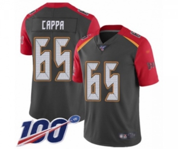 Men's Tampa Bay Buccaneers #65 Alex Cappa Limited Gray Inverted Legend 100th Season Football Jersey