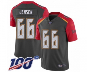 Men's Tampa Bay Buccaneers #66 Ryan Jensen Limited Gray Inverted Legend 100th Season Football Jersey