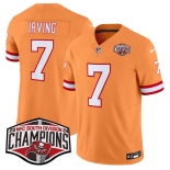 Men's Tampa Bay Buccaneers #7 Bucky Irving Orange F.U.S.E. 2024 NFC South Champions Limited Stitched Jersey