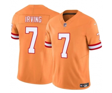 Men's Tampa Bay Buccaneers #7 Bucky Irving Orange F.U.S.E. Throwback Limited Stitched Jersey