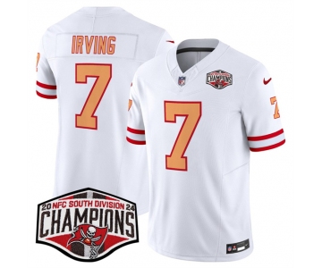 Men's Tampa Bay Buccaneers #7 Bucky Irving White F.U.S.E. 2024 NFC South Champions Limited Stitched Jersey