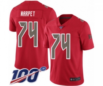 Men's Tampa Bay Buccaneers #74 Ali Marpet Limited Red Rush Vapor Untouchable 100th Season Football Jersey