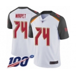 Men's Tampa Bay Buccaneers #74 Ali Marpet White Vapor Untouchable Limited Player 100th Season Football Jersey