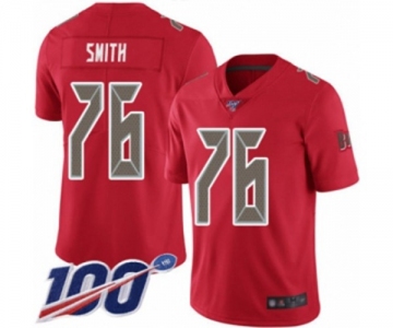 Men's Tampa Bay Buccaneers #76 Donovan Smith Limited Red Rush Vapor Untouchable 100th Season Football Jersey