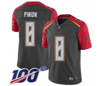 Men's Tampa Bay Buccaneers #8 Bradley Pinion Limited Gray Inverted Legend 100th Season Football Jersey