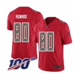 Men's Tampa Bay Buccaneers #80 O. J. Howard Limited Red Rush Vapor Untouchable 100th Season Football Jersey