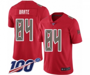 Men's Tampa Bay Buccaneers #84 Cameron Brate Limited Red Rush Vapor Untouchable 100th Season Football Jersey