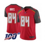 Men's Tampa Bay Buccaneers #84 Cameron Brate Red Team Color Vapor Untouchable Limited Player 100th Season Football Jersey