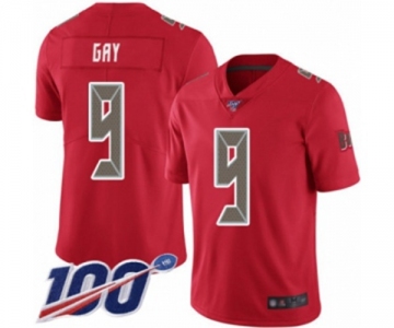 Men's Tampa Bay Buccaneers #9 Matt Gay Limited Red Rush Vapor Untouchable 100th Season Football Jersey