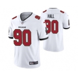 Men's Tampa Bay Buccaneers #90 Logan Hall White Vapor Untouchable Limited Stitched Jersey