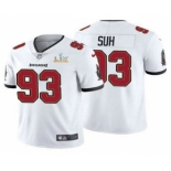 Men's Tampa Bay Buccaneers #93 Ndamukong Suh White 2021 Super Bowl LV Limited Stitched NFL Jersey