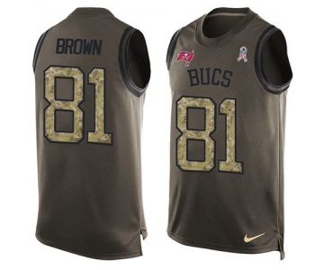 Nike Buccaneers #81 Antonio Brown Green Men's Stitched NFL Limited Salute To Service Tank Top Jersey