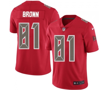 Nike Buccaneers #81 Antonio Brown Red Men's Stitched NFL Limited Rush Jersey