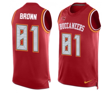 Nike Buccaneers #81 Antonio Brown Red Team Color Men's Stitched NFL Limited Tank Top Jersey