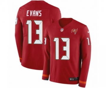 Nike Tampa Bay Buccaneers #13 Mike Evans Limited Red Therma Long Sleeve NFL Jersey