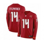 Nike Tampa Bay Buccaneers #14 Ryan Fitzpatrick Limited Red Therma Long Sleeve NFL Jersey