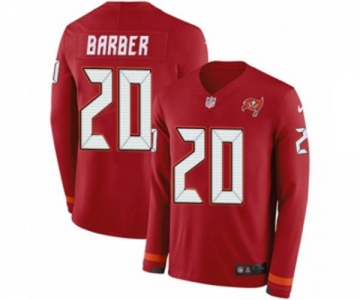 Nike Tampa Bay Buccaneers #20 Ronde Barber Limited Red Therma Long Sleeve NFL Jersey