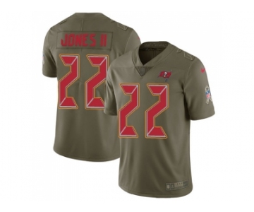 Nike Tampa Bay Buccaneers #22 Ronald Jones II Olive Men Stitched NFL Limited 2017 Salute To Service Jersey