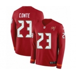 Nike Tampa Bay Buccaneers #23 Chris Conte Limited Red Therma Long Sleeve NFL Jersey