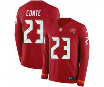 Nike Tampa Bay Buccaneers #23 Chris Conte Limited Red Therma Long Sleeve NFL Jersey