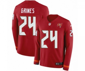 Nike Tampa Bay Buccaneers #24 Brent Grimes Limited Red Therma Long Sleeve NFL Jersey