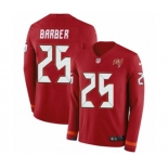 Nike Tampa Bay Buccaneers #25 Peyton Barber Limited Red Therma Long Sleeve NFL Jersey