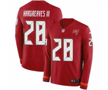 Nike Tampa Bay Buccaneers #28 Vernon Hargreaves III Limited Red Therma Long Sleeve NFL Jersey