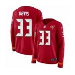 Nike Tampa Bay Buccaneers #33 Carlton Davis Limited Red Therma Long Sleeve NFL Jersey