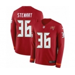 Nike Tampa Bay Buccaneers #36 M.J. Stewart Limited Red Therma Long Sleeve NFL Jersey