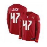 Nike Tampa Bay Buccaneers #47 John Lynch Limited Red Therma Long Sleeve NFL Jersey