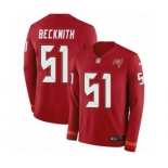 Nike Tampa Bay Buccaneers #51 Kendell Beckwith Limited Red Therma Long Sleeve NFL Jersey