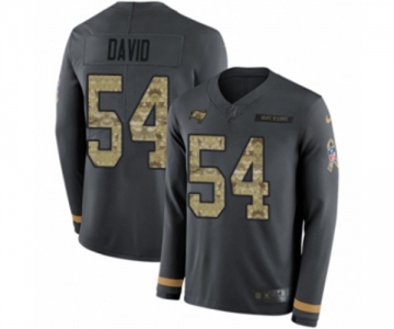 Nike Tampa Bay Buccaneers #54 Lavonte David Limited Black Salute to Service Therma Long Sleeve NFL Jersey