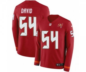 Nike Tampa Bay Buccaneers #54 Lavonte David Limited Red Therma Long Sleeve NFL Jersey