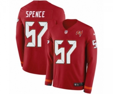 Nike Tampa Bay Buccaneers #57 Noah Spence Limited Red Therma Long Sleeve NFL Jersey