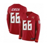 Nike Tampa Bay Buccaneers #66 Ryan Jensen Limited Red Therma Long Sleeve NFL Jersey