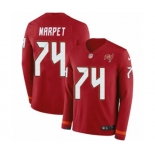 Nike Tampa Bay Buccaneers #74 Ali Marpet Limited Red Therma Long Sleeve NFL Jersey