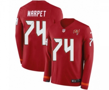 Nike Tampa Bay Buccaneers #74 Ali Marpet Limited Red Therma Long Sleeve NFL Jersey