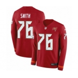 Nike Tampa Bay Buccaneers #76 Donovan Smith Limited Red Therma Long Sleeve NFL Jersey