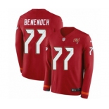 Nike Tampa Bay Buccaneers #77 Caleb Benenoch Limited Red Therma Long Sleeve NFL Jersey