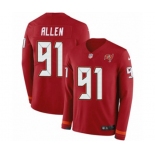 Nike Tampa Bay Buccaneers #91 Beau Allen Limited Red Therma Long Sleeve NFL Jersey