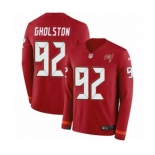 Nike Tampa Bay Buccaneers #92 William Gholston Limited Red Therma Long Sleeve NFL Jersey