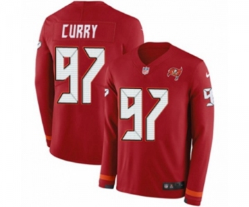 Nike Tampa Bay Buccaneers #97 Vinny Curry Limited Red Therma Long Sleeve NFL Jersey