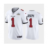 Tampa Bay Buccaneers #1 Greg Joseph White Super Bowl LV white Jersey