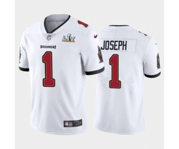 Tampa Bay Buccaneers #1 Greg Joseph White Super Bowl LV white Jersey