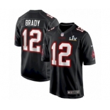 Tampa Bay Buccaneers #12  Tom Brady Black Super Bowl LV Bound Game jersey