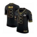 Tampa Bay Buccaneers #12 Tom Brady Black Super Bowl LV Jersey Salute To Service