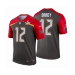 Tampa Bay Buccaneers #12 Tom Brady Inverted Gray Super Bowl LV Jersey